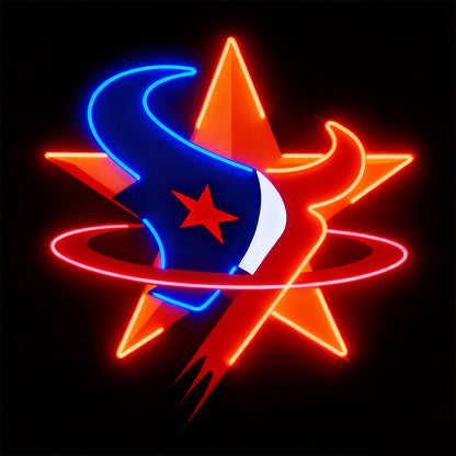 Make it into Chains Houston Texans lighting up sign（副本） LEO NEON SIGN