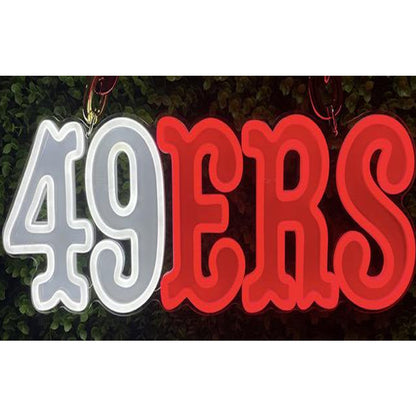 49ers Niner for life big team logo sign LEO NEON SIGN