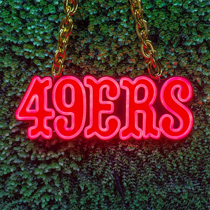 American football San francisco 49ers led neon sign chain football team big logo chains for your spirit