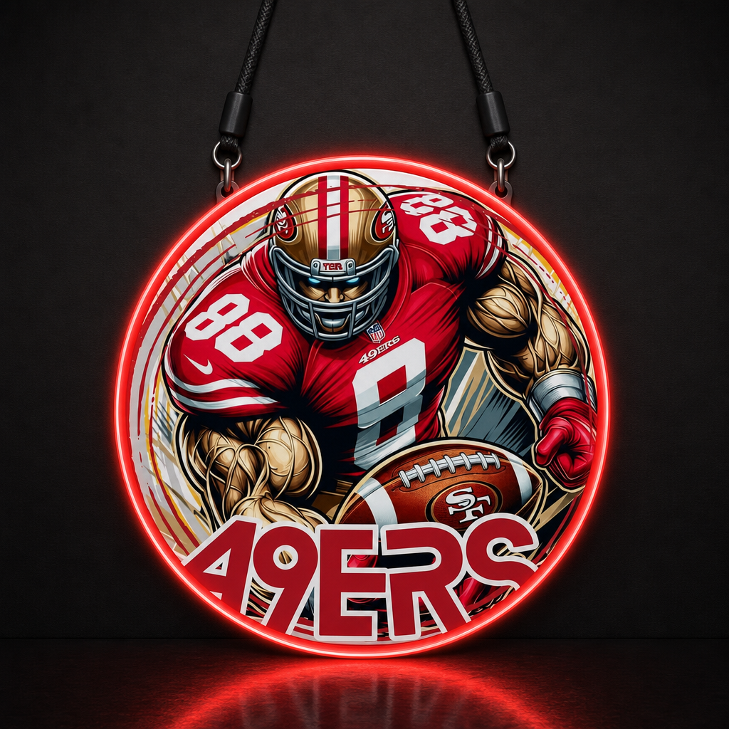 Light Up Your 49ers Pride Wearable Team Neon Necklace LEO NEON SIGN