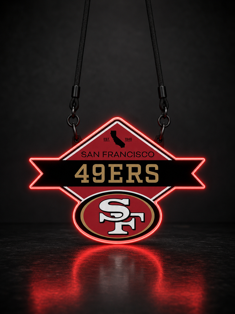 Light Up Your 49ers Pride Wearable Team Neon Necklace LEO NEON SIGN