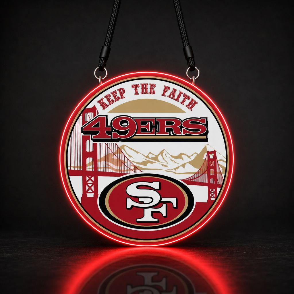 Light Up Your 49ers Pride Wearable Team Neon Necklace LEO NEON SIGN
