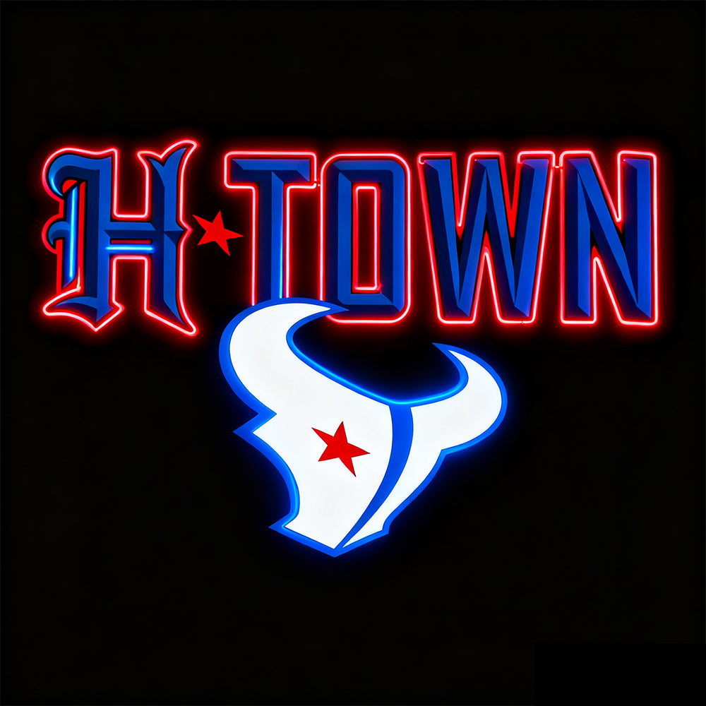 Make it into Chains Houston Texans lighting up sign（副本） LEO NEON SIGN