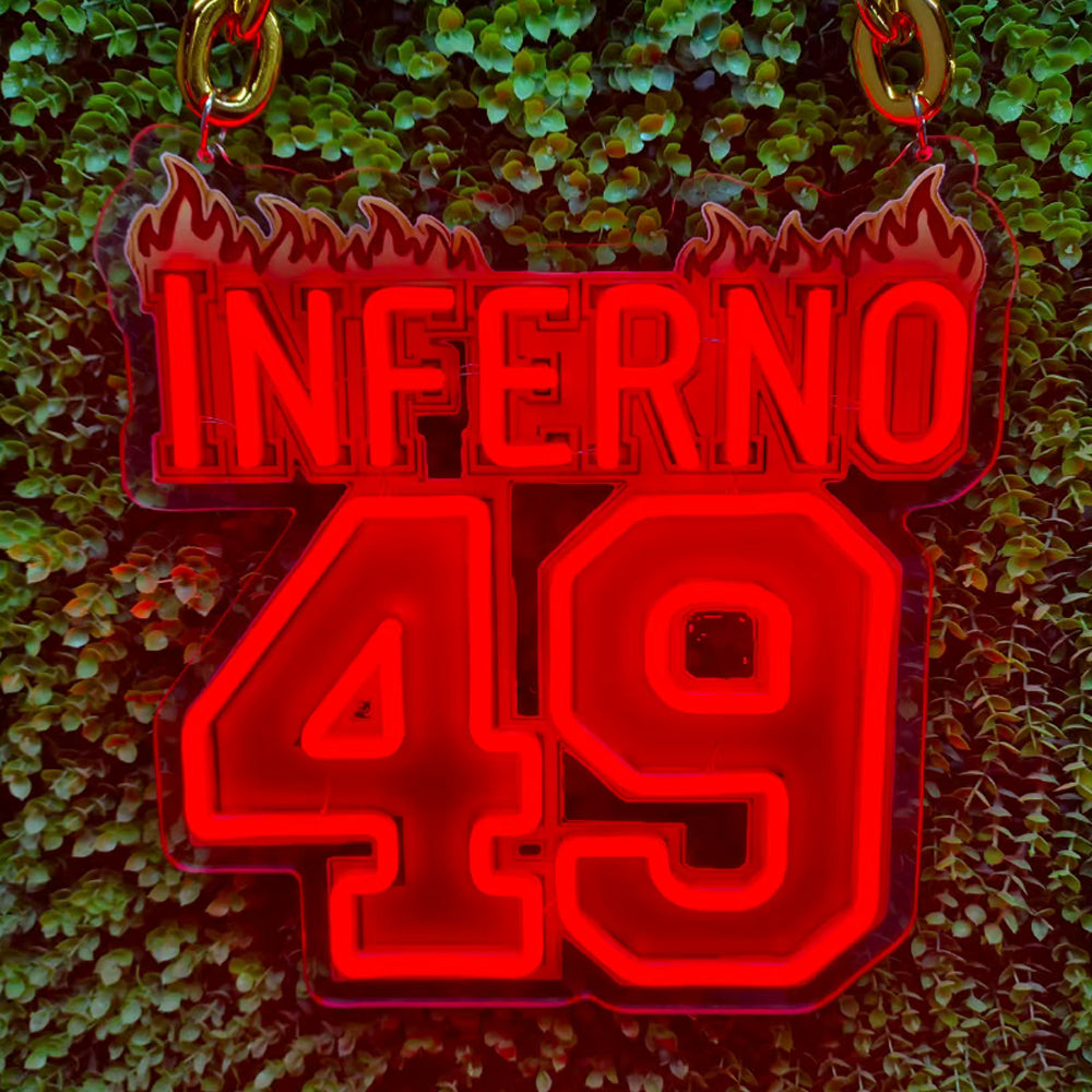 49ers Niner for life big team logo sign LEO NEON SIGN