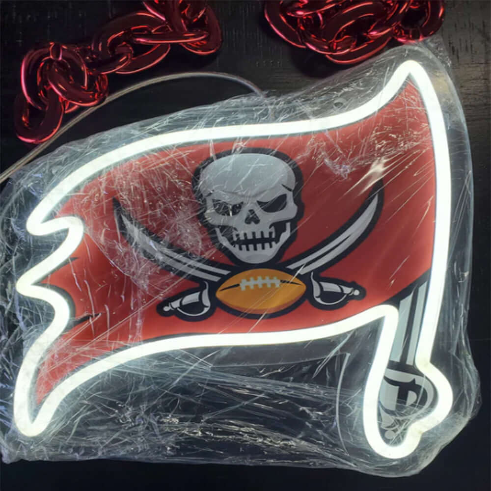 Tampa Bay Buccaneers Big logo chains Led light up sign for Super fans LEO NEON SIGN