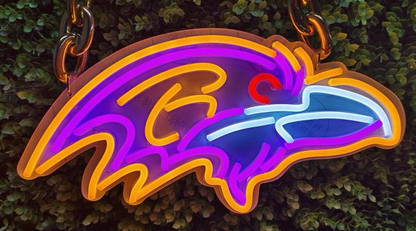 American football Baltimore Ravens led neon sign chain football team big logo chains for your spirit LEO NEON SIGN