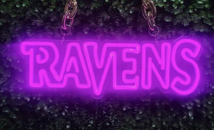 American football Baltimore Ravens led neon sign chain football team big logo chains for your spirit LEO NEON SIGN