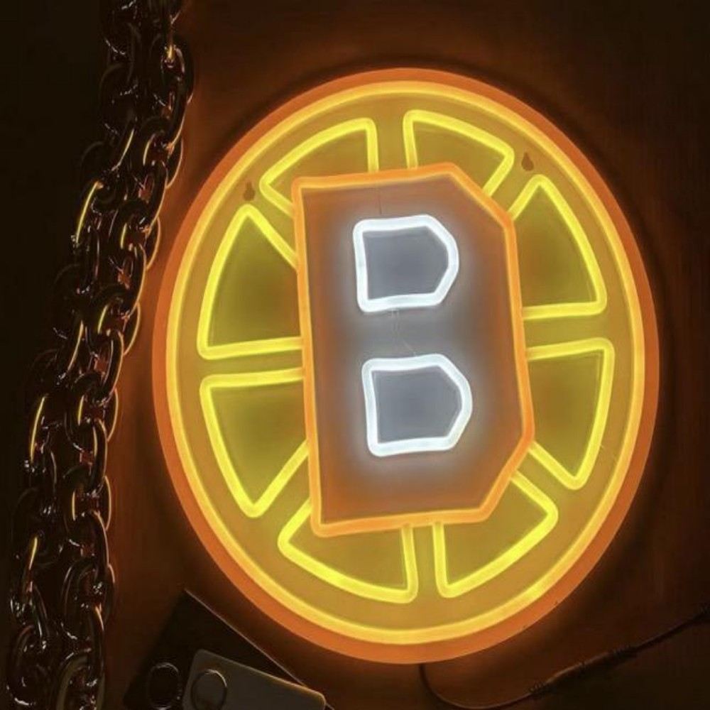 Boston Fans Exclusive American Big Four Leagues big logo lighting up sign including chains LEO NEON SIGN