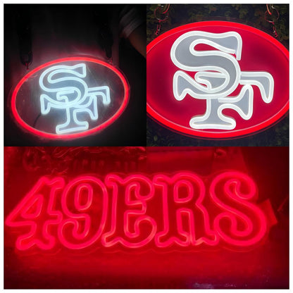 20% off NFL 49ers Niners Big logo sign Bundles for your team soul LEO NEON SIGN
