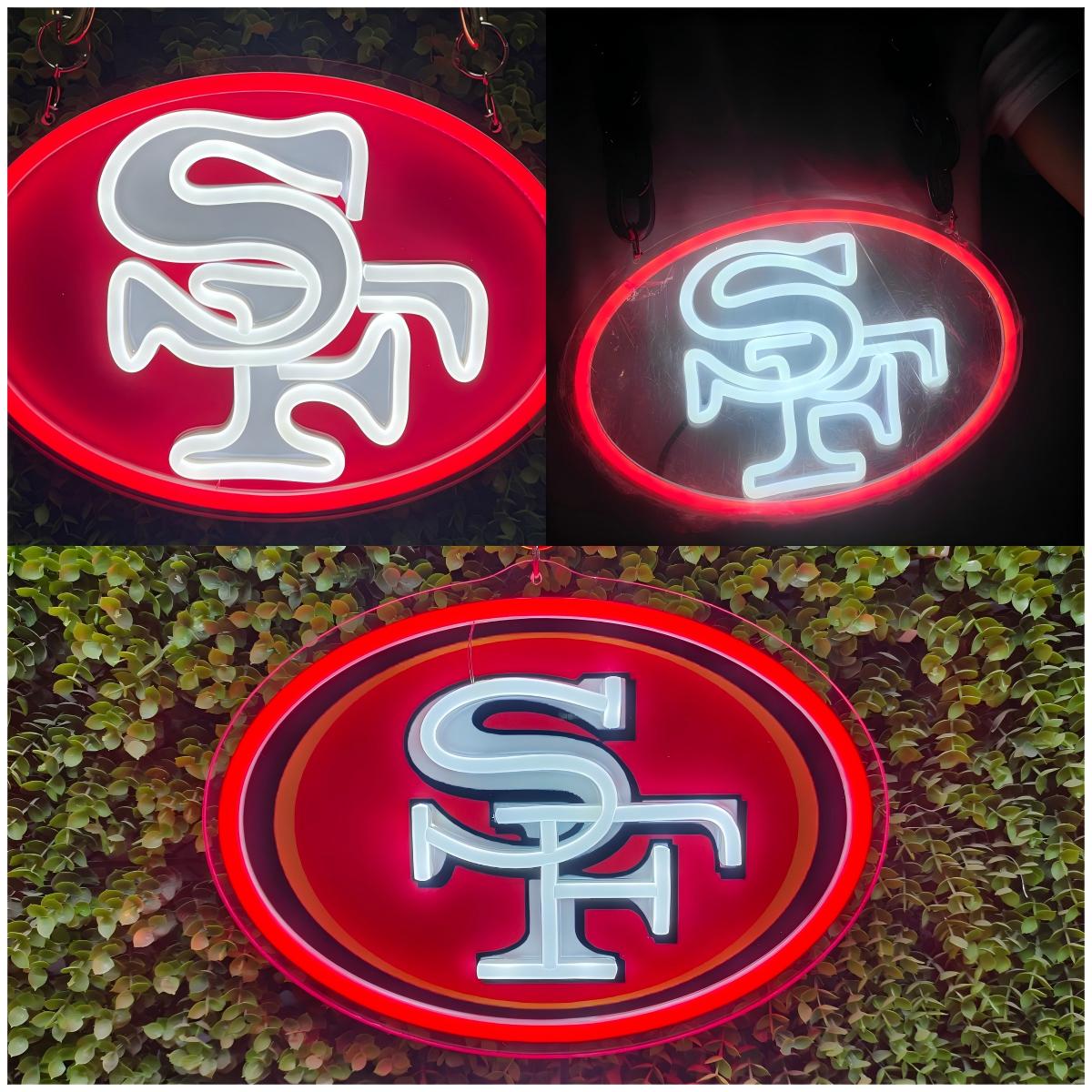 20% off NFL 49ers Niners Big logo sign Bundles for your team soul LEO NEON SIGN