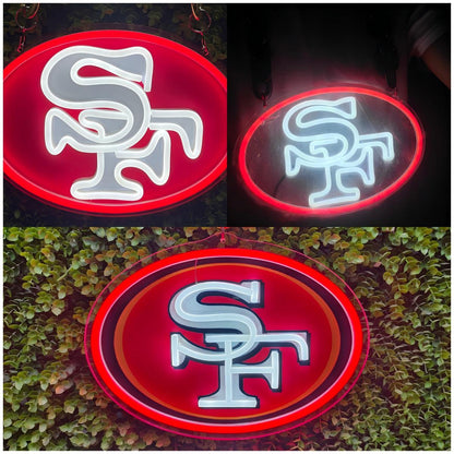 20% off NFL 49ers Niners Big logo sign Bundles for your team soul LEO NEON SIGN