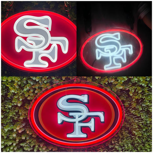 20% off NFL 49ers Niners Big logo sign Bundles for your team soul LEO NEON SIGN