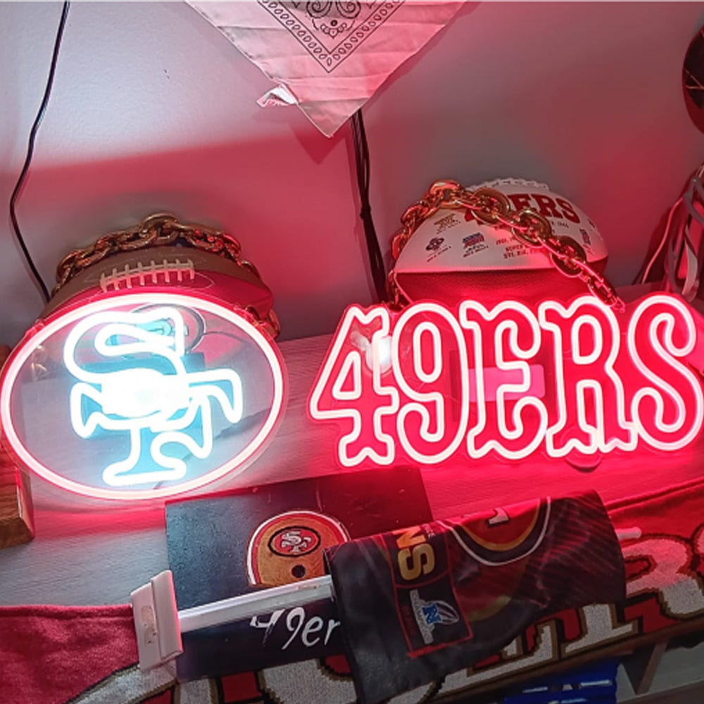 20% off NFL 49ers Niners Big logo sign Bundles for your team soul LEO NEON SIGN