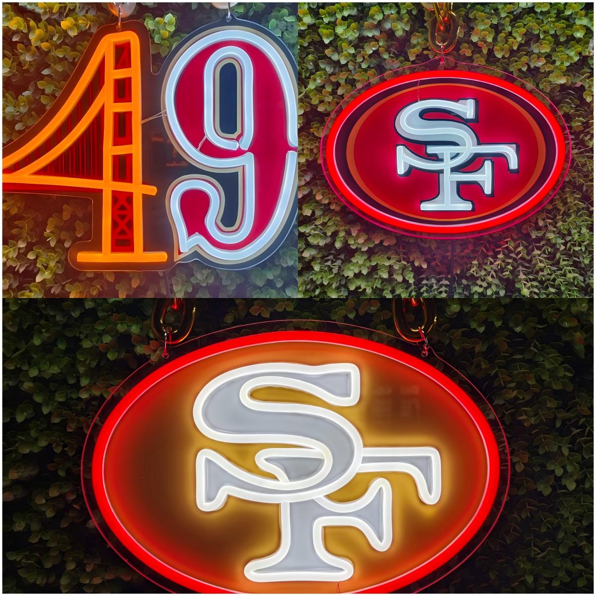 20% off NFL 49ers Niners Big logo sign Bundles for your team soul LEO NEON SIGN