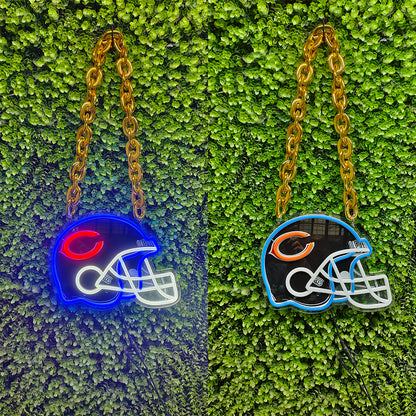 New types helmet NFL American football led neon chains sign for your super hero team