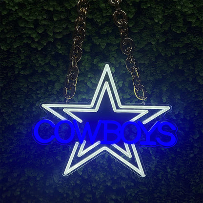 Dallas Cowboys Big team logo chains sign LEO NEON SIGN