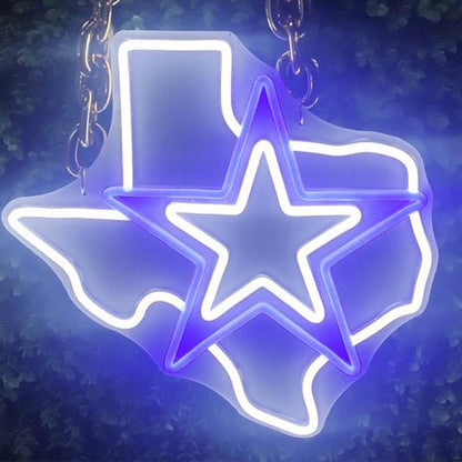 Dallas Cowboys Big team logo chains sign LEO NEON SIGN