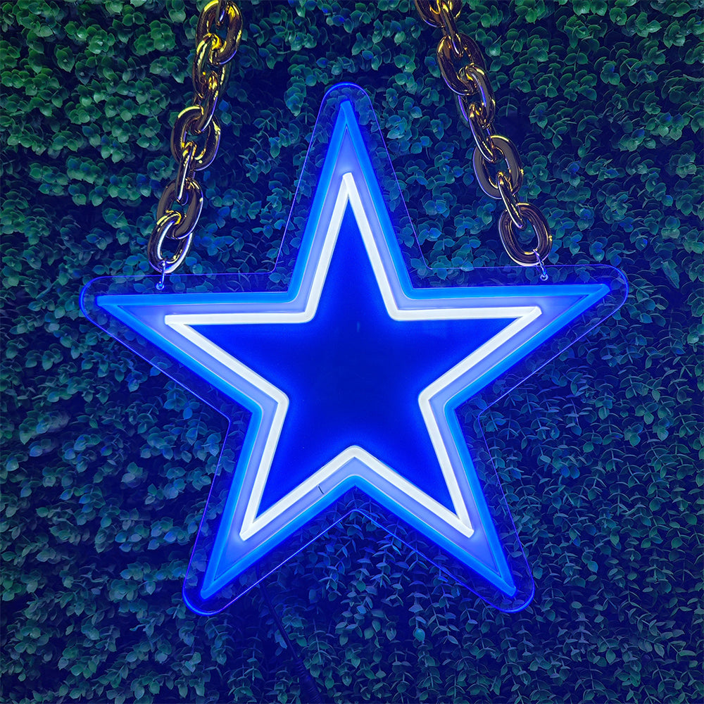 Dallas Cowboys Big team logo chains sign LEO NEON SIGN