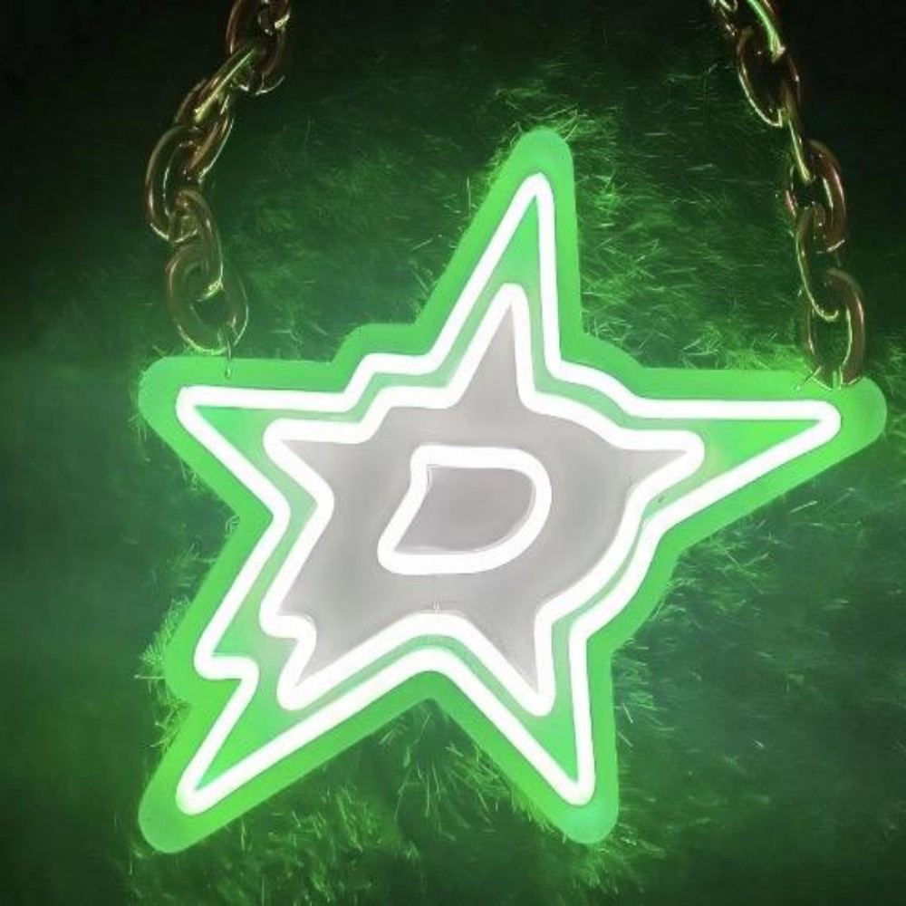 Dallas Fans Exclusive American Big Four Leagues big logo lighting up sign including chains LEO NEON SIGN