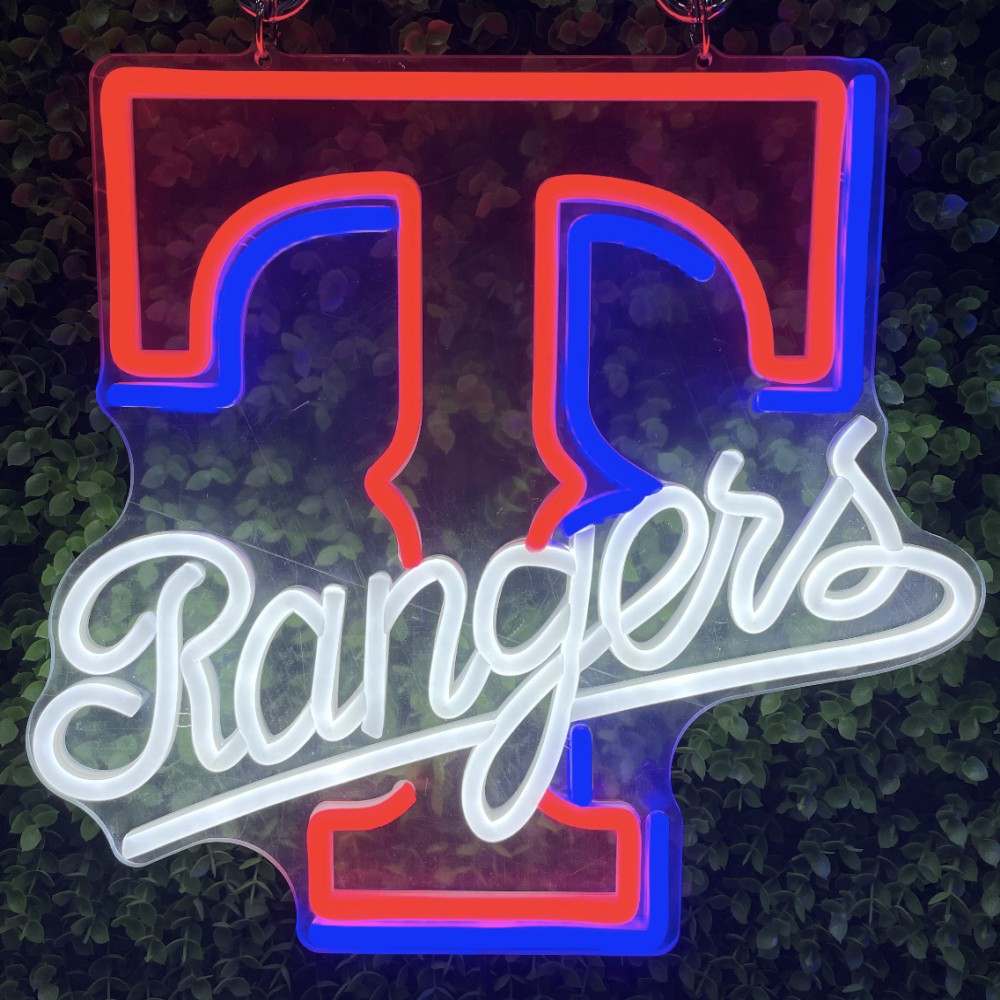 Dallas Fans Exclusive American Big Four Leagues big logo lighting up sign including chains LEO NEON SIGN