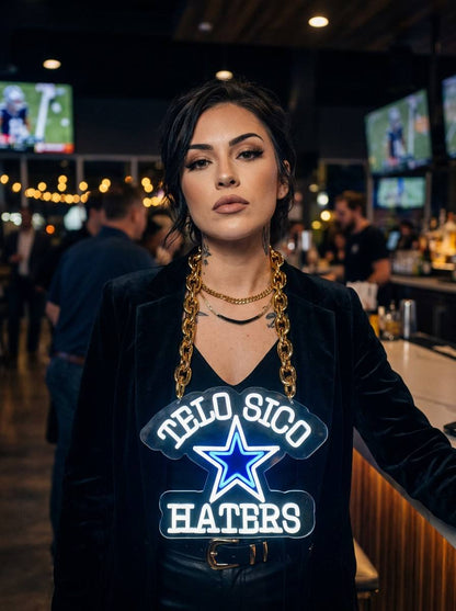 Dallas Cowboys NFL Neon Sign 3D UV Printed Sports Chain LED Wall Art for Home Bar Man Cave Sports Fan Gift LEO NEON SIGN