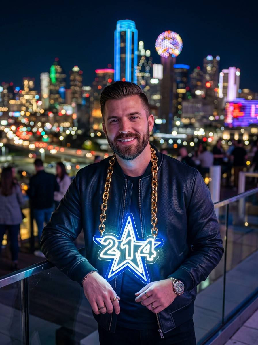 Dallas Cowboys NFL Neon Sign 3D UV Printed Sports Chain LED Wall Art for Home Bar Man Cave Sports Fan Gift LEO NEON SIGN