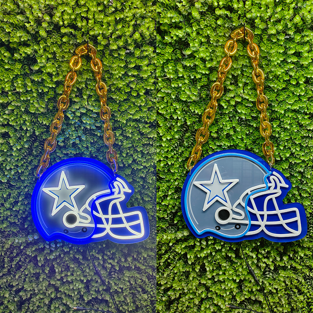 New types helmet NFL American football led neon chains sign for your super hero team