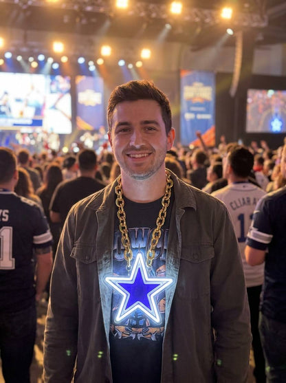 Dallas Cowboys Gold Chain LED Neon Sign Wholesale Bulk Price Sports Bar Wall Decor Business Fan Shop Supply LEO NEON SIGN