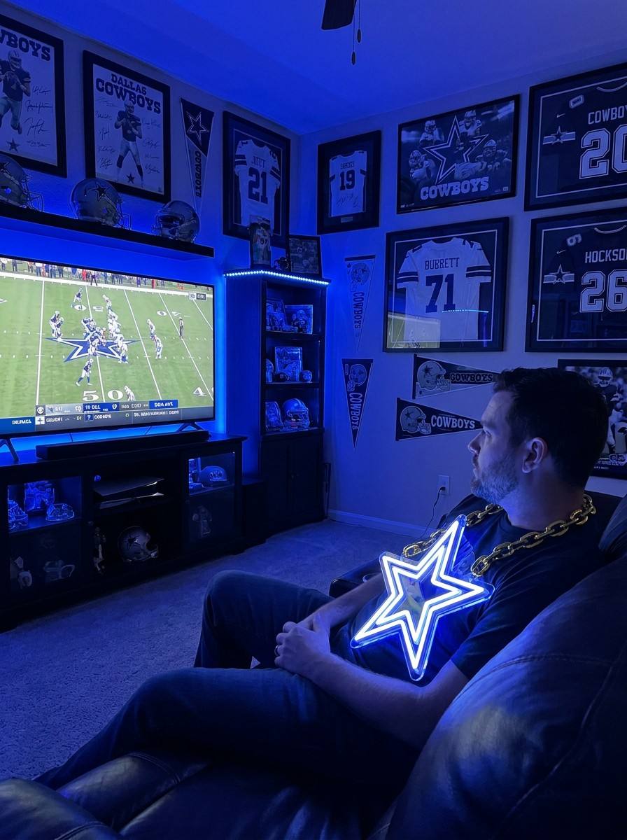 Dallas Cowboys Gold Chain LED Neon Sign Wholesale Bulk Price Sports Bar Wall Decor Business Fan Shop Supply LEO NEON SIGN