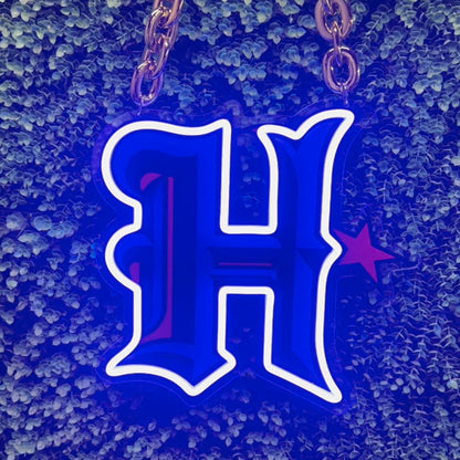 Houston Texans Big team logo chains sign LEO NEON SIGN