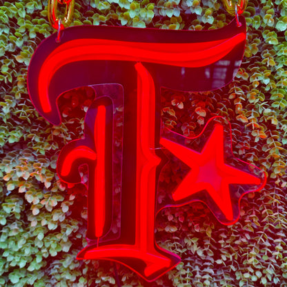 Houston Texans Big team logo chains sign LEO NEON SIGN