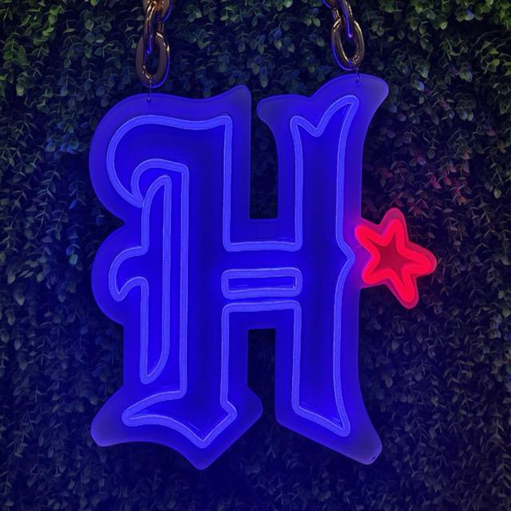 Houston Texans Big team logo chains sign LEO NEON SIGN