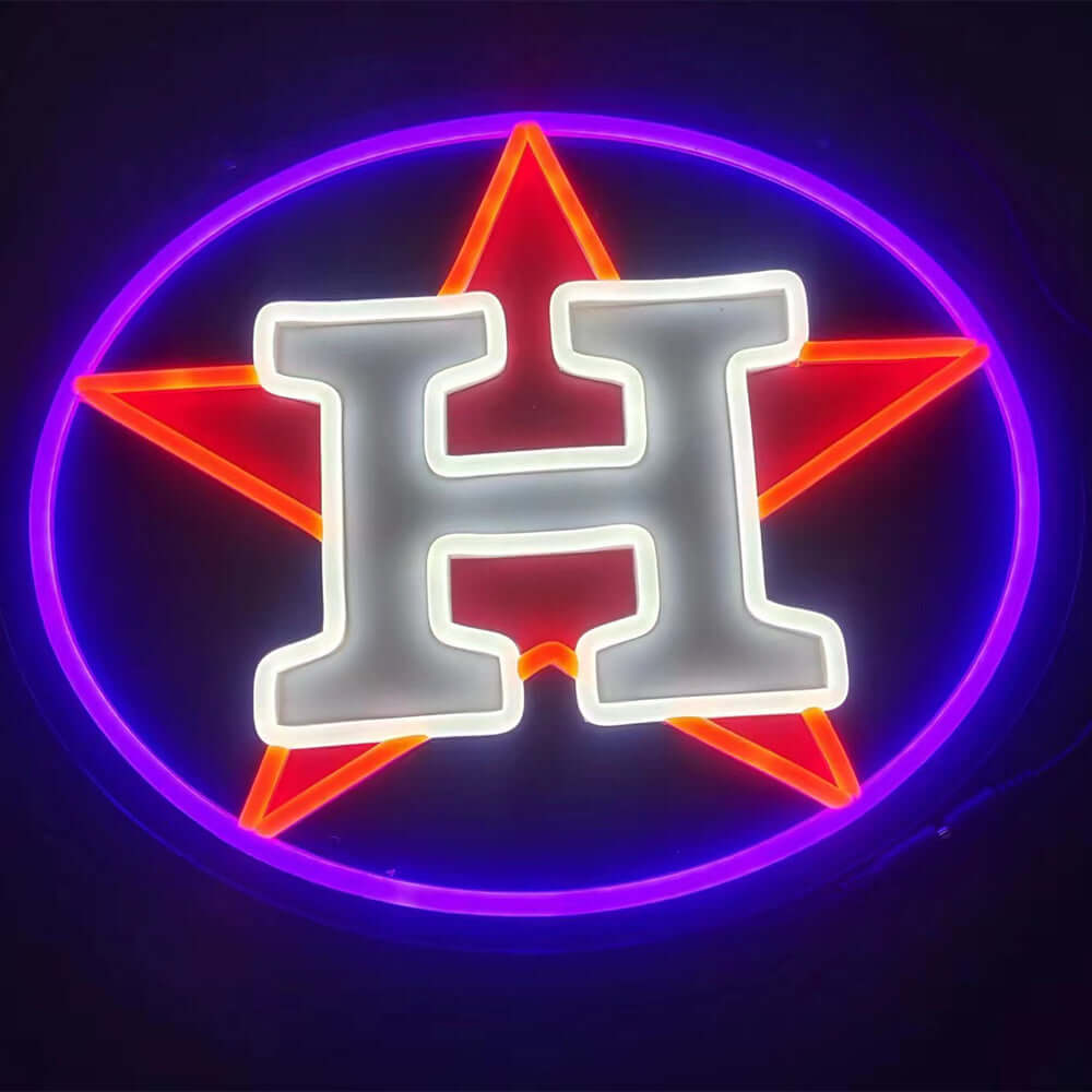  ”Neon sign for fans-Houston Star“