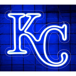 Kansas City Fans Exclusive American Big Four Leagues big logo lighting up sign including chains LEO NEON SIGN