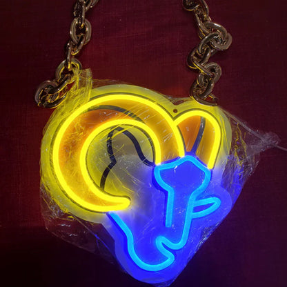 Los angeles Rams Big team logo chains sign LEO NEON SIGN