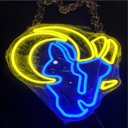 Los angeles Rams Big team logo chains sign LEO NEON SIGN