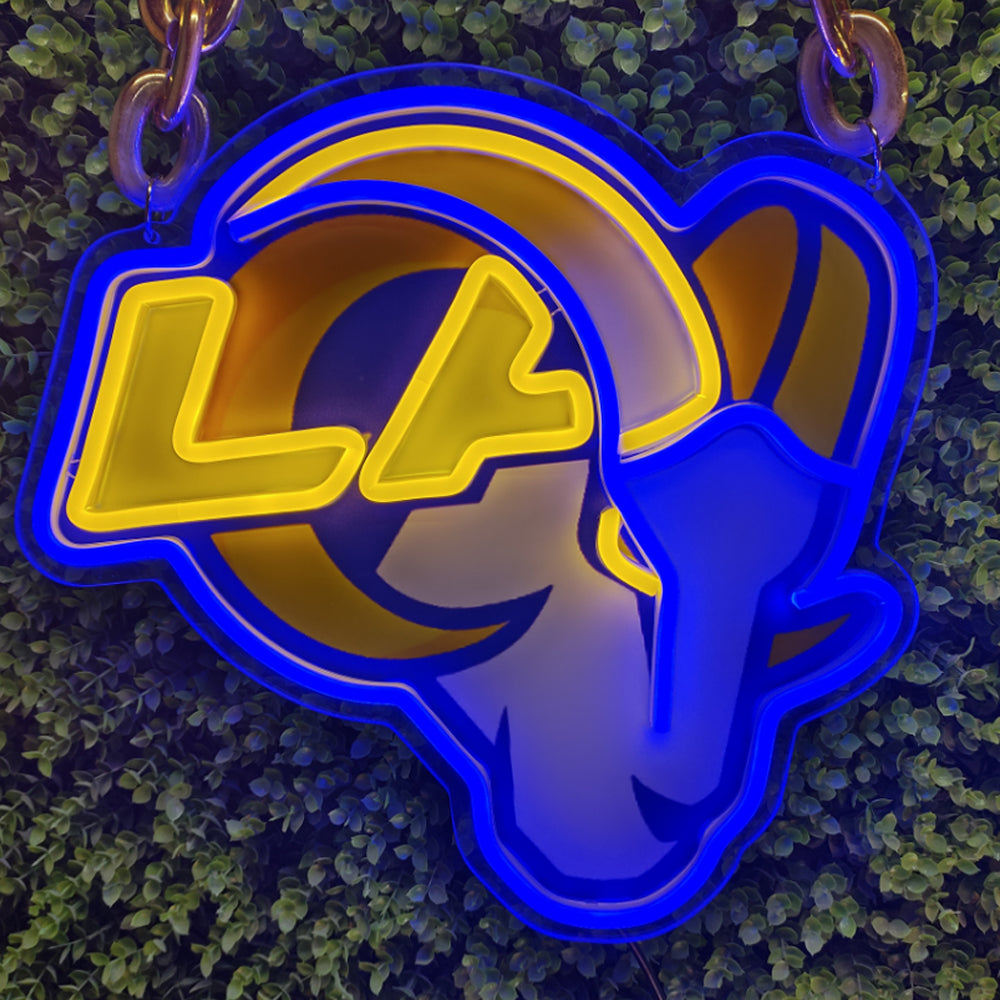 Los angeles Rams Big team logo chains sign LEO NEON SIGN