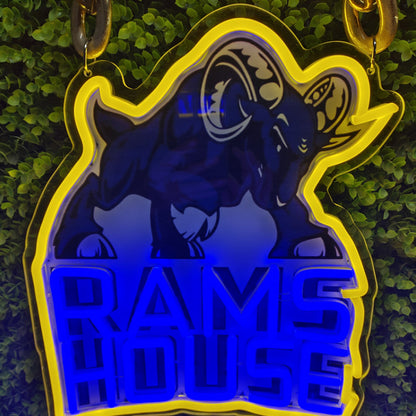 Los angeles Rams Big team logo chains sign LEO NEON SIGN