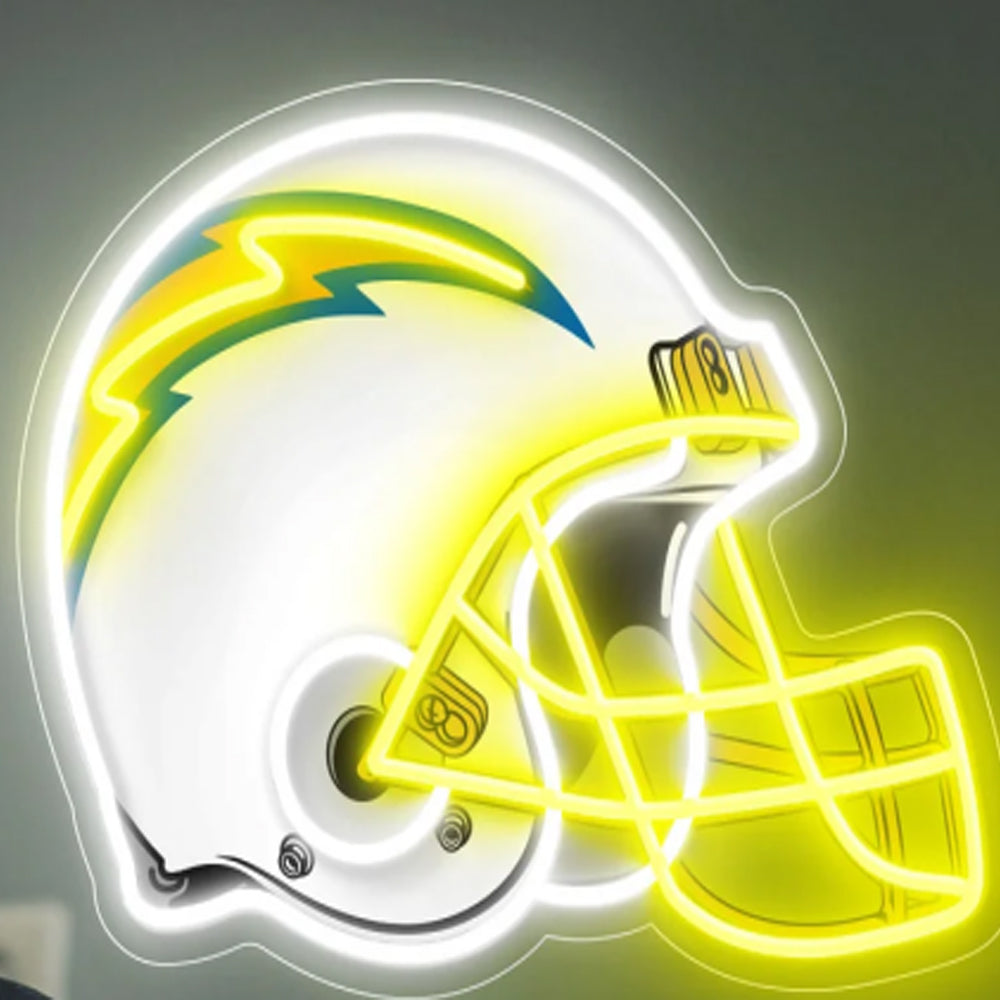 American football Super heroes symbols Led helmet UV printed neon sign with chains including shipping LEO NEON SIGN