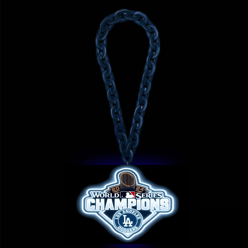 Los Angeles Dodgers 2025 Back To Back World Series Champions Neon Light Up Big Logo Chain LEO NEON SIGN