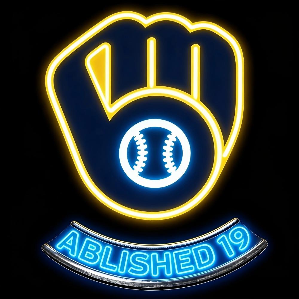 USA MLB Milwaukee Brewers led lighting up sign LEO NEON SIGN