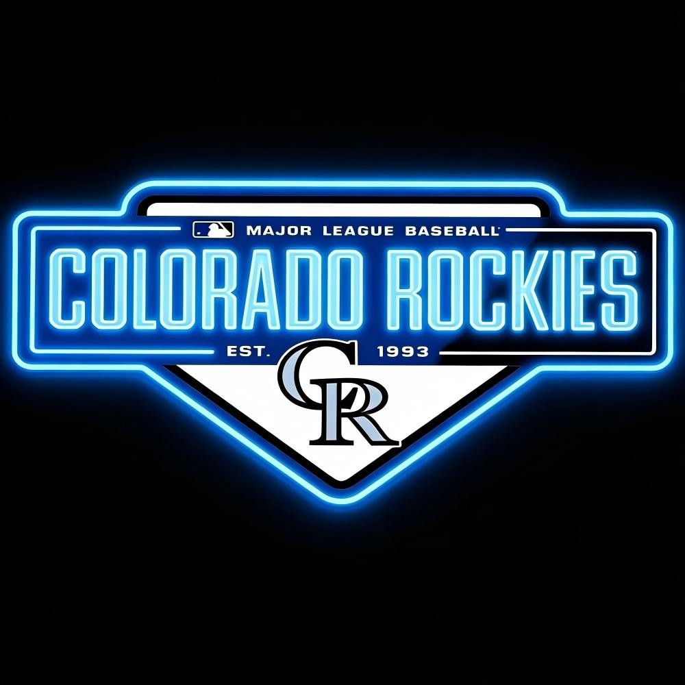 USA MLB Colorado Rockies led lighting up sign LEO NEON SIGN