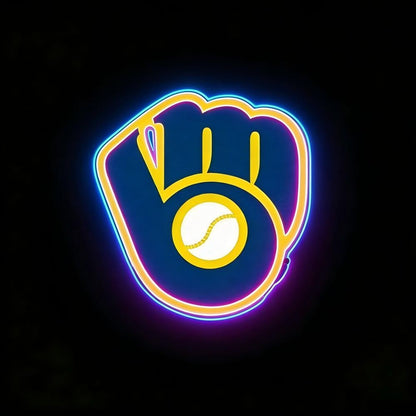 USA MLB Milwaukee Brewers led lighting up sign LEO NEON SIGN
