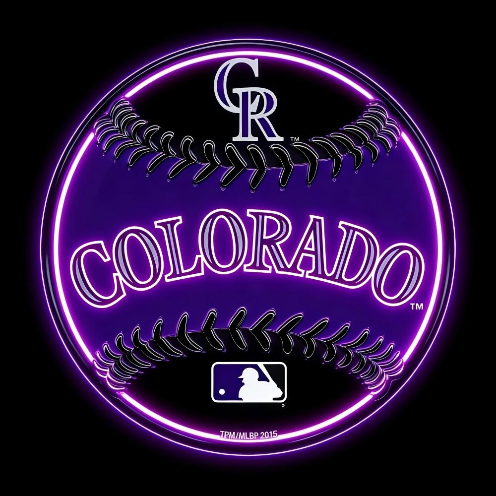 USA MLB Colorado Rockies led lighting up sign LEO NEON SIGN