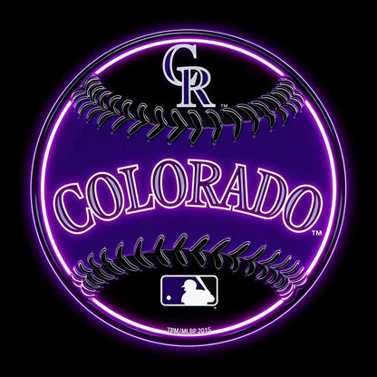 USA MLB Colorado Rockies led lighting up sign LEO NEON SIGN