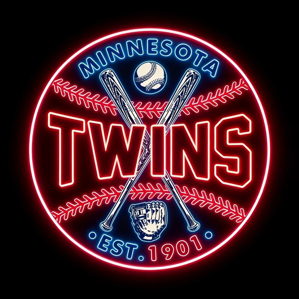 USA MLB Minnesota Twins led lighting up sign LEO NEON SIGN