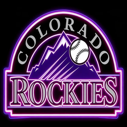 USA MLB Colorado Rockies led lighting up sign LEO NEON SIGN