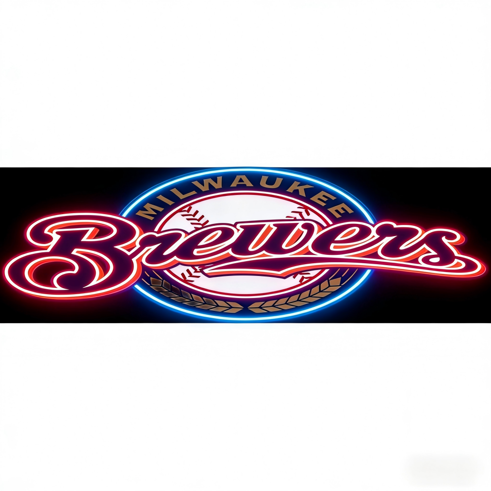 USA MLB Milwaukee Brewers led lighting up sign LEO NEON SIGN