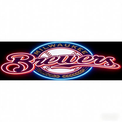 USA MLB Milwaukee Brewers led lighting up sign LEO NEON SIGN