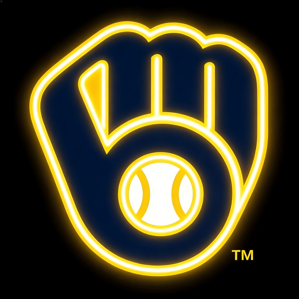 USA MLB Milwaukee Brewers led lighting up sign LEO NEON SIGN